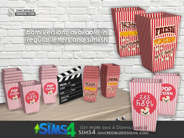 Sims 4 — Young Way Goodies - Popcorn box (family size) by SIMcredible! — by SIMcredibledesigns.com available at TSR