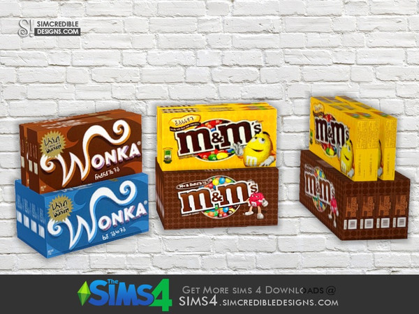 Sims 4 — Young Way Goodies - Chocolate boxes (family size) by SIMcredible! — decor only by SIMcredibledesigns.com