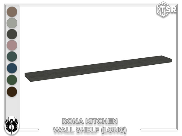 Sims 4 — Nemesis_im - Rona Kitchen Wall Shelf (Long) by nemesis_im — Sets of furniture fromRona Kitchen Set includes 10