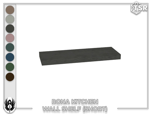 Sims 4 — Nemesis_im - Rona Kitchen Wall Shelf (Short) by nemesis_im — Sets of furniture fromRona Kitchen Set includes 10