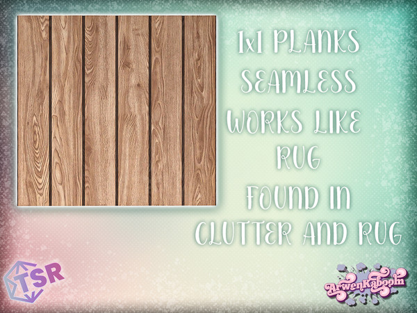 Sims 4 — Skara Planks by ArwenKaboom — Base game object with multiple recolors. You can search all items by typing