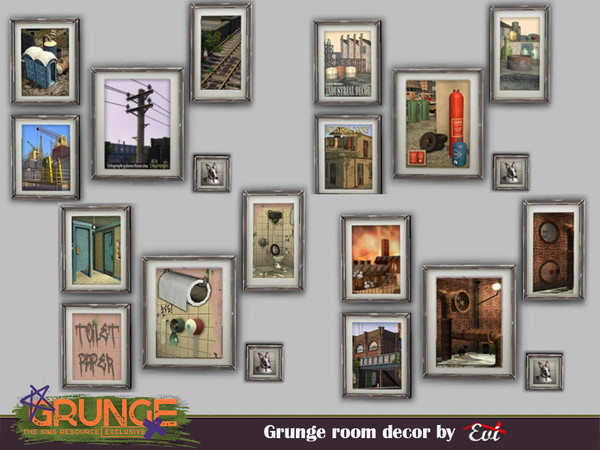 Sims 4 — Memories on the wall by evi — Wall grunge decor dedicated to Cyclonesue of the old sems resource