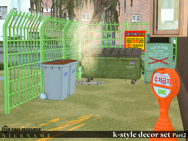 Sims 4 — k-style decor set_mesh fence 1tile V1 by NICKNAME_sims4 — k-style decor set Part2 10 package files. k-style