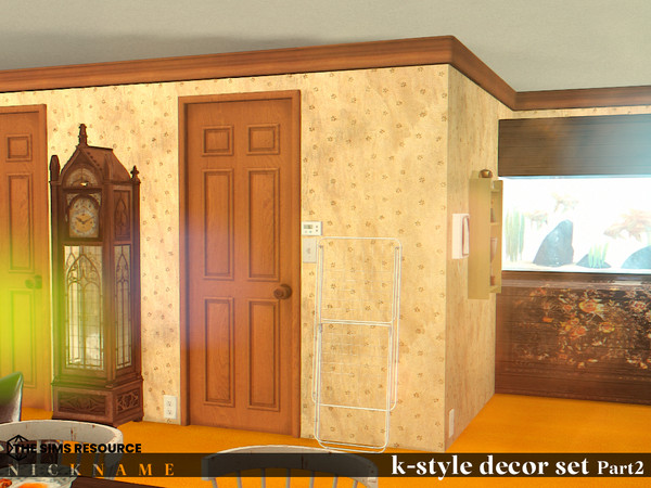 Sims 4 — k-style decor set_mesh fence 2tile V1 by NICKNAME_sims4 — k-style decor set Part2 10 package files. k-style