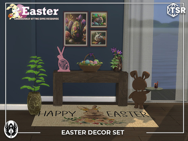 Sims 4 — Easter Decor Set by nemesis_im — Sets of furniture from Easter Decor Set includes 8 items Coffee Table