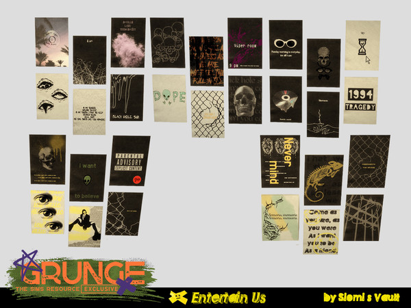 Sims 4 — Entertain us - Posters by siomisvault — Sooo I made this! Haha I hope you like it! It's Grunge for you.