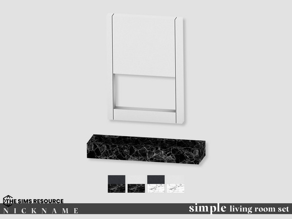 Sims 4 — simple living room set_tv fireplace M by NICKNAME_sims4 — simple living room set 11 package files. simple living