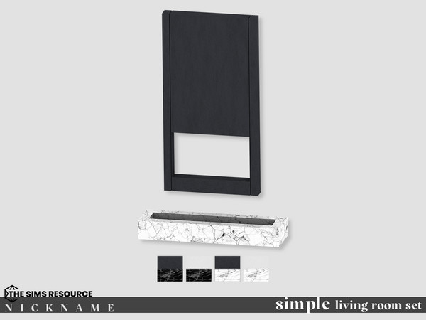 Sims 4 — simple living room set_tv fireplace T by NICKNAME_sims4 — simple living room set 11 package files. simple living