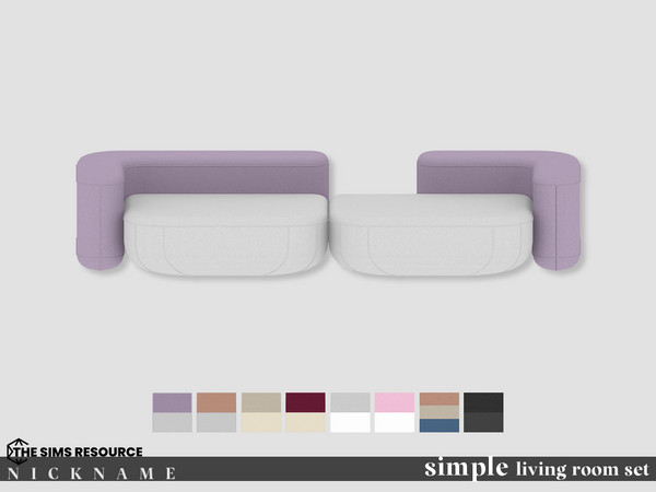 Sims 4 — simple living room set_sofa by NICKNAME_sims4 — simple living room set 11 package files. simple living room