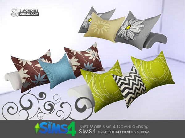 Sims 4 — Cafe creme Cushions and viscoelastic foam by SIMcredible! — by SIMcredibledesigns.com available at TSR