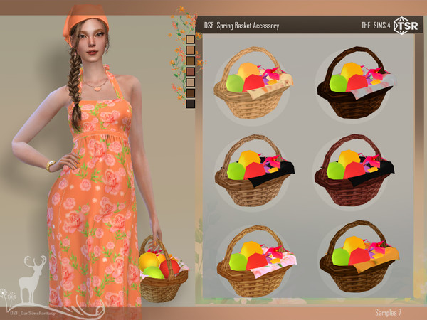 Sims 4 — Spring Basket Accessory by DanSimsFantasy — It consists of an accessory that goes in the left hand giving the