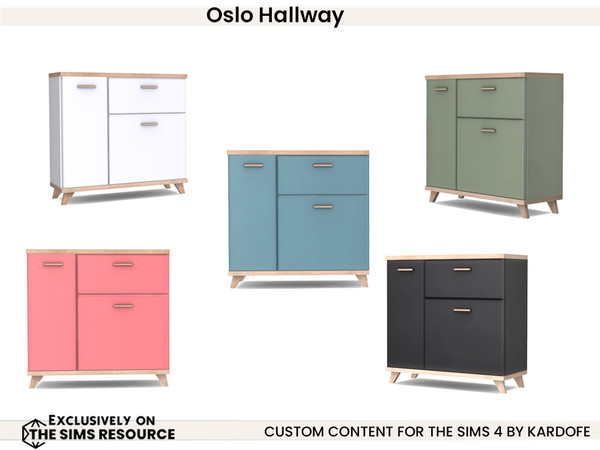 Sims 4 — kardofe_Oslo Hallway_Dresser by kardofe — Furniture to decorate an entrance hall, in nordic style, matching the