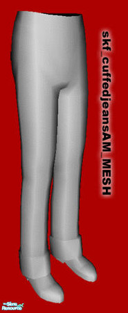 Sims 2 — Cuffed Jeans for Men! - New Mesh by Shannanigan — This mesh is needed for the Cuffed Jean Recolors