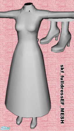 Sims 2 — Full Dresses for Granny! - New Mesh by Shannanigan — This is the mesh needed for recolors. Heel based on shoe by