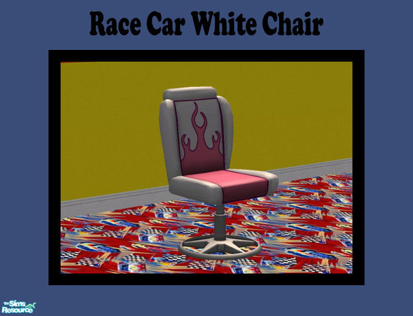 Sims 2 — Race Car Chair White by Shakeshaft — Part of a set of all Maxis Meshes and Textures, extracted using Simpe, room
