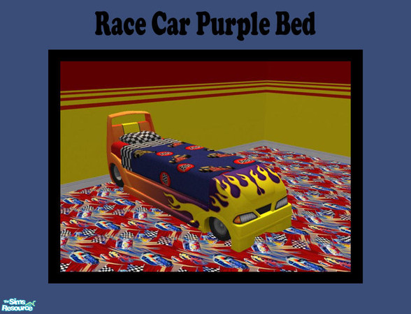 Sims 2 — Race Car Bed Purple by Shakeshaft — Part of a set of all Maxis Meshes and Textures, extracted using Simpe, room