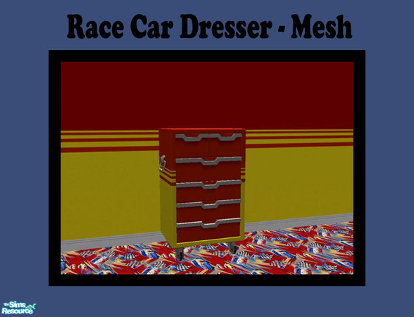 Sims 2 — Race Car Dresser - Mesh by Shakeshaft — Part of a set of all Maxis Meshes and Textures, extracted using Simpe,