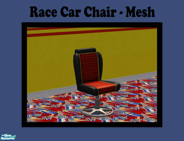 Sims 2 — Race Car Chair - Mesh by Shakeshaft — Part of a set of all Maxis Meshes and Textures, extracted using Simpe,