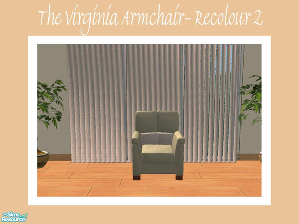 Sims 2 — The Virginia Armchair -  Recolour 2 by Shakeshaft — Part of a new mesh set of seating for your sims, set