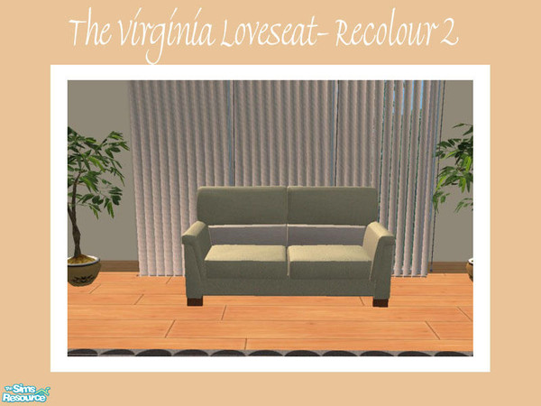 Sims 2 — The Virginia Loveseat -  Recolour 2 by Shakeshaft — Part of a new mesh set of seating for your sims, set