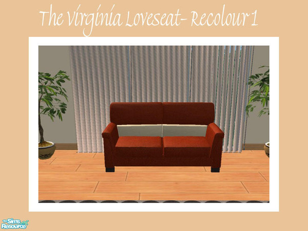 Sims 2 — The Virginia Loveseat -  Recolour 1 by Shakeshaft — Part of a new mesh set of seating for your sims, set