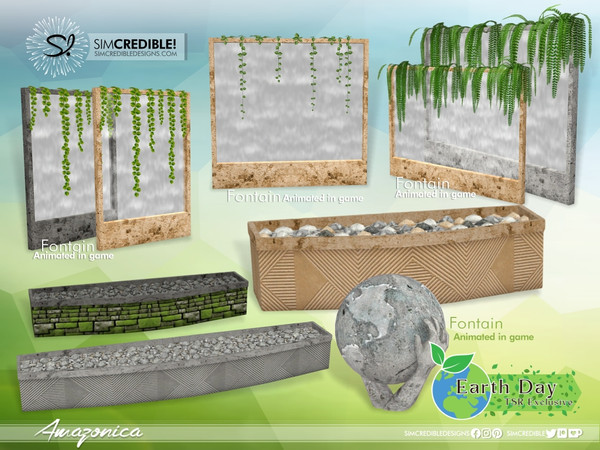 Sims 4 — Amazonica Planter 3x1 by SIMcredible! — Celebrating the Earth Day, we are bringing to your sims the Amazonica