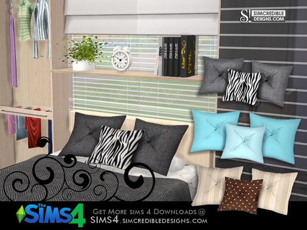 Sims 4 — Serene Hues Pillows by SIMcredible! — by SIMcredibledesigns.com available at TSR __________________ * 3 colors