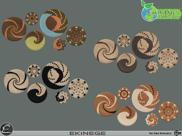 Sims 4 — Earth Day - Living Room - Wall Plates by ekinege — Earth Day - Living Room Collectio features 14 new items.