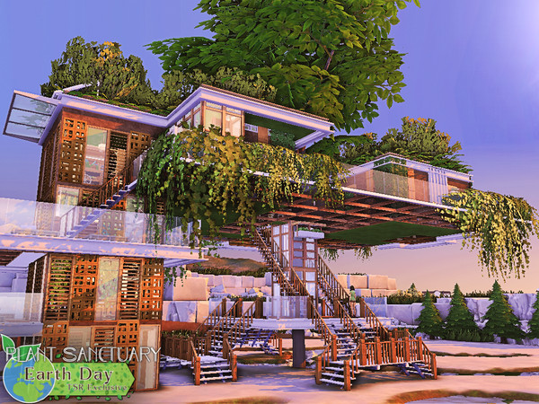 Sims 4 — Earth Day - Plant Sanctuary [cafe] l noCC by simZmora — Lot Size - 40x30