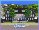 Sims 4 — Wellington Lane by leonietjuh94 — Wellington Lane contains 4 three-story townhouses.