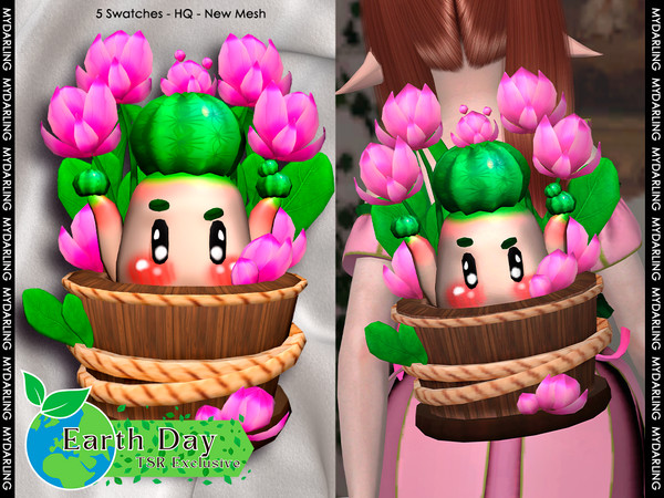 Sims 4 — cactus backpack version for child by Mydarling20 — new mesh
