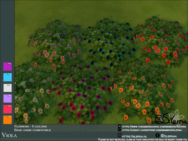 Sims 4 — Viola by Silerna — - Basegame compatible