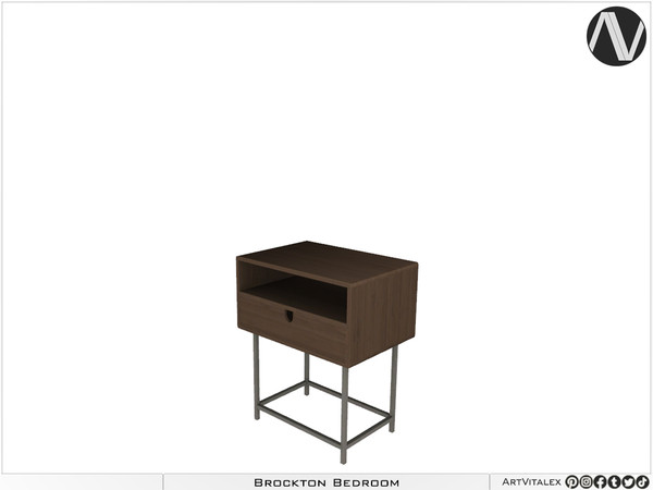 Sims 4 — Beaverton End Table by ArtVitalex — Bedroom Collection | All rights reserved | Belong to 2023 ArtVitalex@TSR -