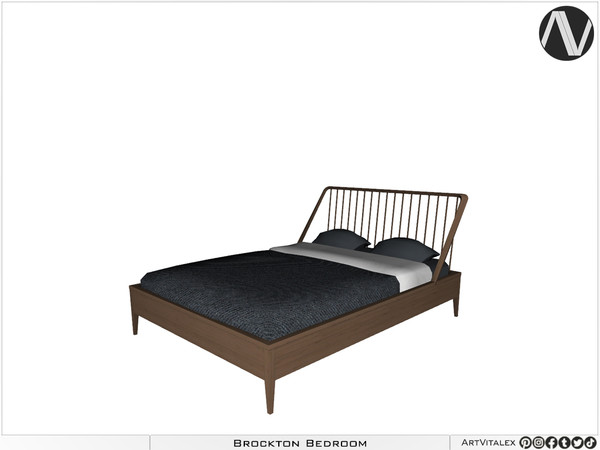 Sims 4 — Beaverton Bed by ArtVitalex — Bedroom Collection | All rights reserved | Belong to 2023 ArtVitalex@TSR - Custom
