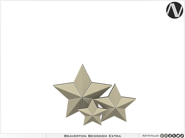 Sims 4 — Beaverton Stars Decor by ArtVitalex — Bedroom Collection All rights reserved - Belong to 2024 ArtVitalex@TSR -