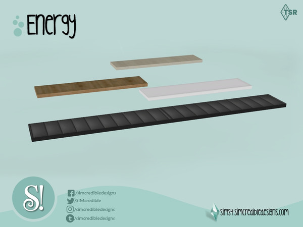 Sims 4 — Energy Ceiling Beam 2x1 by SIMcredible! — by SIMcredibledesigns.com available at TSR 4 colors variations