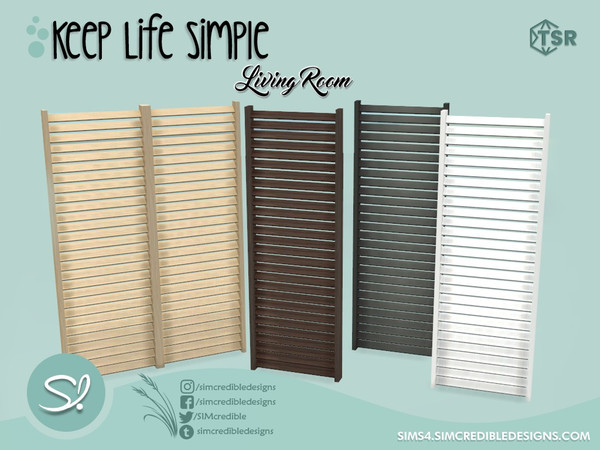 Sims 4 — Keep Life Simple Living Separator by SIMcredible! — by SIMcredibledesigns.com available exclusively at TSR 4