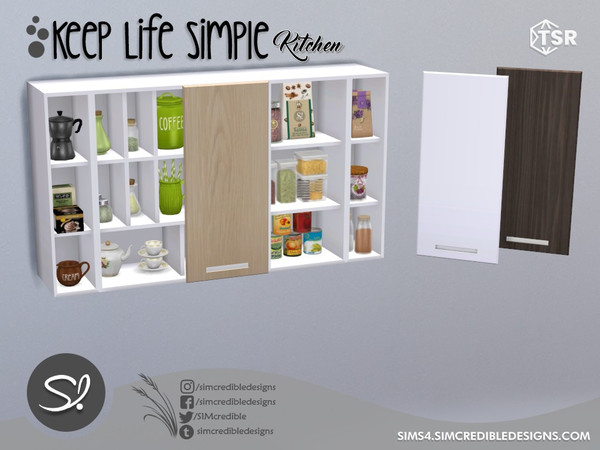 Sims 4 — Keep Life Simple Kitchen Cabinet Door Closed by SIMcredible! — by SIMcredibledesigns.com available exclusively