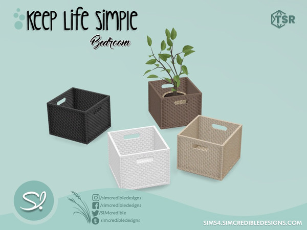 Sims 4 — Keep Life Simple Bedroom Wicker Box by SIMcredible! — by SIMcredibledesigns.com available exclusively at TSR 4