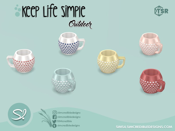 Sims 4 — Keep life simple outdoor Cup by SIMcredible! — by SIMcredibledesigns.com available exclusively at TSR 9 colors