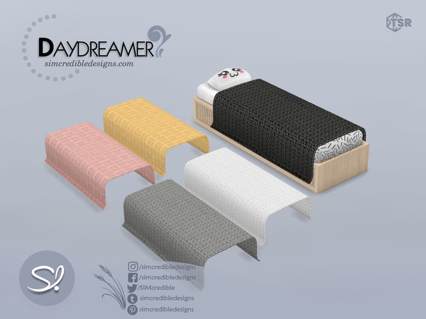 Sims 4 — Daydreamer blanket kids bed by SIMcredible! — by SIMcredibledesigns.com available exclusively at TheSimsResource