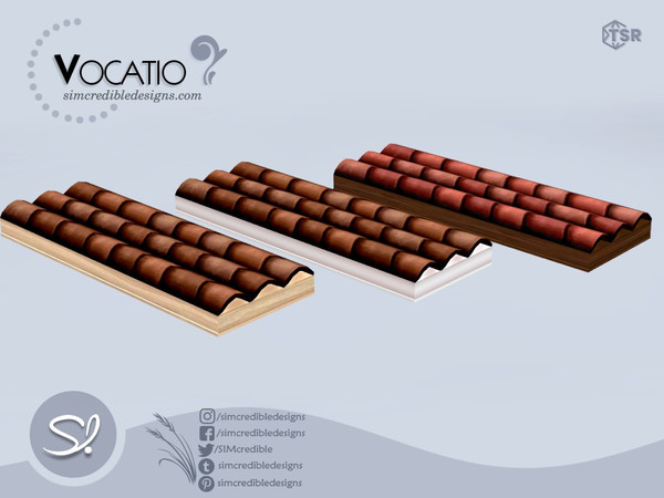 Sims 4 — Vocatio Roof by SIMcredible! — by SIMcredibledesigns.com available exclusively at TheSimsResource 3 colors +