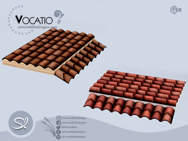 Sims 4 — Vocatio Roof 2 by SIMcredible! — by SIMcredibledesigns.com available exclusively at TheSimsResource 3 colors +
