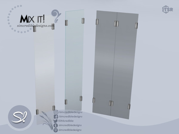 Sims 4 — Mix It Glass separator 2 - half tile by SIMcredible! — by SIMcredibledesigns.com available exclusively at