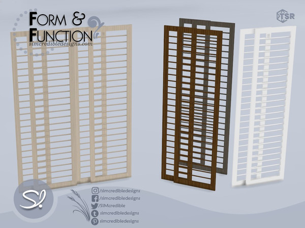 Sims 4 — Form and Function Deco Door by SIMcredible! — by SIMcredibledesigns.com available exclusively at TSR 4 colors