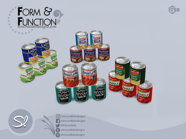 Sims 4 — Form and Function 5 Cans by SIMcredible! — *Decor only just like EA clutter* by SIMcredibledesigns.com available