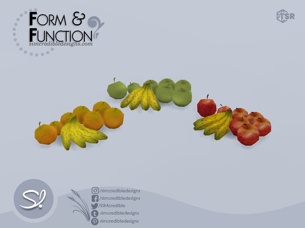 Sims 4 — Form and Function Fruits by SIMcredible! — *Decor only just like EA clutter* by SIMcredibledesigns.com available