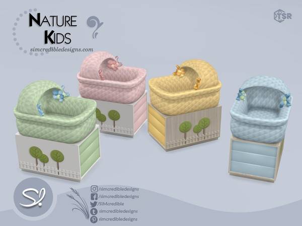 Sims 4 — Nature Kids Crib Frame by SIMcredible! — It's not a scripted mod but a simple cover for the EA crib. No cheat