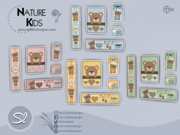 Sims 4 — Nature Kids Painting by SIMcredible! — by SIMcredibledesigns.com available exclusively at TSR 7 colors