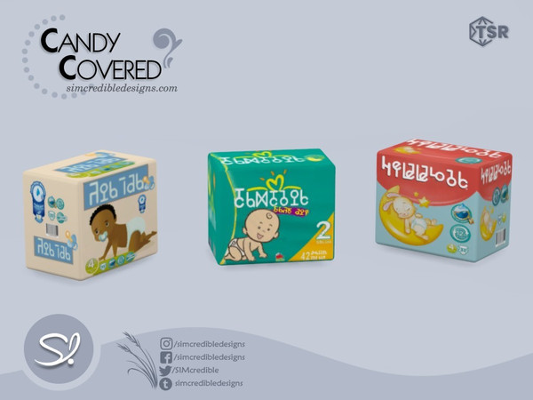 Sims 4 — Candy Covered Diaper Pack by SIMcredible! — Decor only by SIMcredibledesigns.com available exclusively at TSR 3